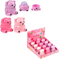 Бальзам для губ дет с блёстками Мишка Тедди,9гр. 3 цвета в ассортименте Т26692 Lukky