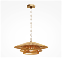 Подвесной светильник ротанг Д45В14 см