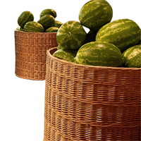 Напольная плетеная корзина для арбузов 90*80 см