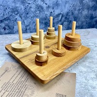 Настольная игра из дерева «Ханойские башни» XS