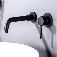 Atlas Чёрный. Встроенный смеситель для раковины скрытого монтажа TVZ-0813