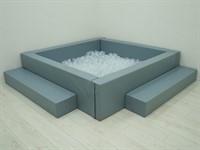 Сухой бассейн с шариками и RGB-подсветкой 140х140 см