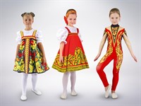 Народные костюмы и аксессуары в стиле Хохлома