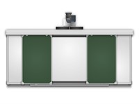 Рельсовая система для интерактивной панели и доски комбинированная из серии «Базис»