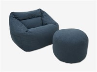 Комплект с бескаркасным креслом и пуфом из коллекции мягкой мебели АЛМА