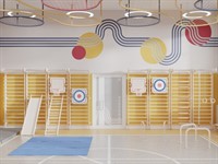 Готовый физкультурный зал для детского сада 75 м2