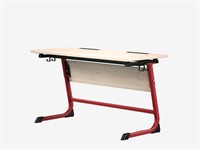 Ученический стол двухместный регулируемый с наклоном столешницы