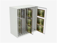 Стеллаж с сетками для хранения экспонатов