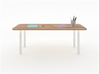 Прямоугольная парта из коллекции «НЕГА» с телескопическими ножками