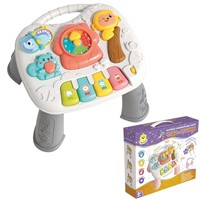 Развивающий центр Levatoys MK368-24B Чудо-столик Часы серый в кор.