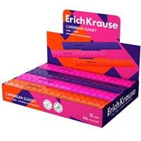 Линейка пластик 15см Caribbean Sunset ассорти 57803 ErichKrause