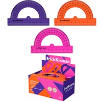 Транспортир пластиковый Caribbean Sunset, 180°/10см, ассорти 57922 ErichKrause