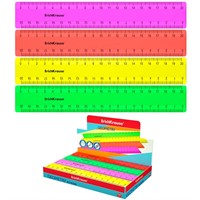 Линейка пластик 20см Neon Solid ассорти 50574 ErichKrause