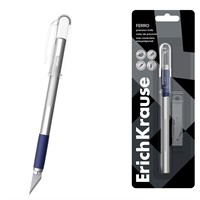 Нож-скальпель канцелярский Ferro, металлический, 2 лезвия в комплекте 16953 ErichKrause