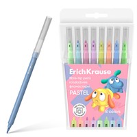 Фломастеры 8 цв. Jolly Friends Pastel Easy Washable 56085 Erichkrause