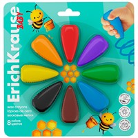 Мелки восковые 8 цв. Baby фигурные 65455 /Erich Krause/