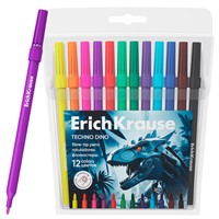 Фломастеры 12 цв. Techno Dino, 65030 Erichkrause