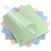 Тетрадь 12 л. линейка на скобе ErichKrause Классика CoverPrо ассорти, А5+ 56339