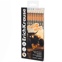 Карандаши цвет. 12 цв. Road Beast 62932 ErichKrause