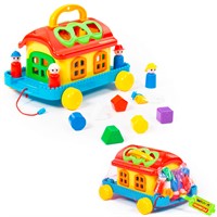Логическая игрушка Сказочный домик на колесиках в сетке 48769 /П-Е/4/