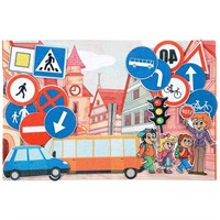 Развивающая игра из фетра "Дорожные знаки" с игровым полем LIP1137