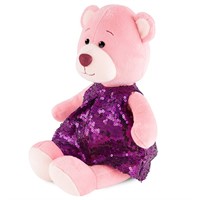 Мишка Молли в Платье с Пайетками 21 см  RM-M008-21