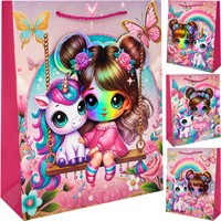 Пакет 26*32*10 см Девочка с единорогом FG250926180D