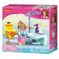 Конструктор Розовая мечта 38-0800A Ванная комната 50 дет. в коробке