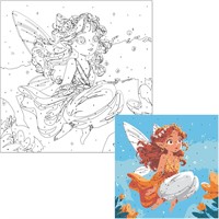 Набор для творчества Картина по номерам 20*20см Фея в цветах К114 Фин-ти-Флю