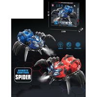 Игрушка на батарейках HJ918-1 Паук с дымом, свет, звук в кор.