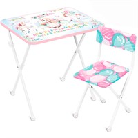 Набор мебели для детей КП3-Р/ЕР3 с единорогом 3 разборный /Ника/