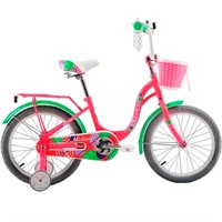 Велосипед двухколесный 18" Mistery C 11.2" розовый/зеленый /STELS/