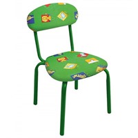 Стульчик СТУ5/3 зверята на зеленом /Ника/