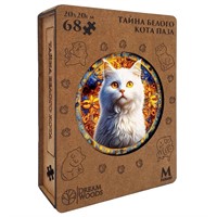 Деревянный Пазл фигурный Тайна белого кота P-085