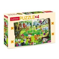 Пазл 8-12-15-20 эл Лесные жители ПЗ5_19492 Hatber