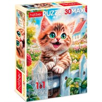 Пазл 30 эл. MAXI Счастливый котик 30ПЗ4_34431 Hatber.