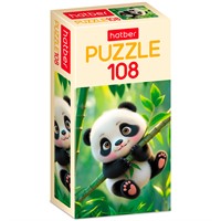 Пазл 108 эл. Милая панда 108ПЗ4_34655 Hatber