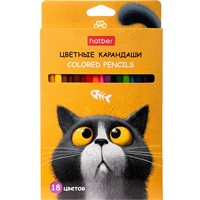 Карандаши цветные 18 цв. Пушистый философ  094020 Hatber