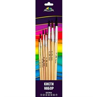 Кисти 7шт. белка №1,2,3,4,5,6,7 С3507-01