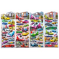 Наклейки Машинки 9.5*25 см, 4 дизайна M-20382