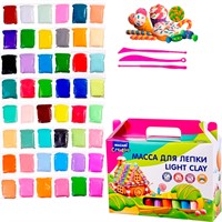 Mасса для лепки 48 цв. 10 гр. пластиковые стеки 3 шт в комплекте M-4196-48
