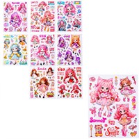 Наклейки Куклы 18*22 см, 9 дизайнов M-8565