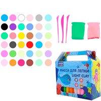 Mасса для лепки 36 цв. 10 гр. пластиковые стеки 3 шт в комплекте M-4196-36