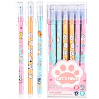 Ручка гелевая синяя Лапки со стираемыми чернилами M-5846-70