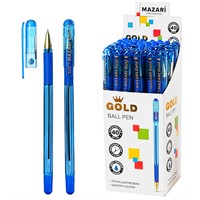 Ручка шариковая синяя GOLD M-5739A-70