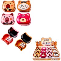 Точилка металлическая Животные 2 отверстия с контейнером ассорти M-3045