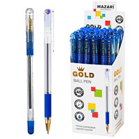 Ручка шариковая синяя GOLD M-5739-70