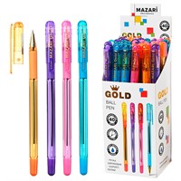 Ручка шариковая синяя GOLD M-5739B-70