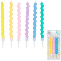 Свечи для торта Пузыри Пастель 12см 6шт