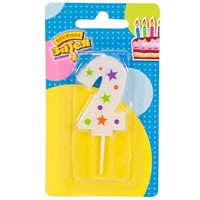 Свеча цифра "2" Звезды 5см 1502-4226